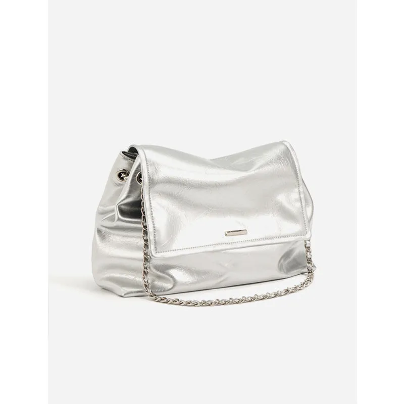 Niche design tote bag women's 2023 new high-end chain bag leather large-capacity commuter shoulder messenger bag