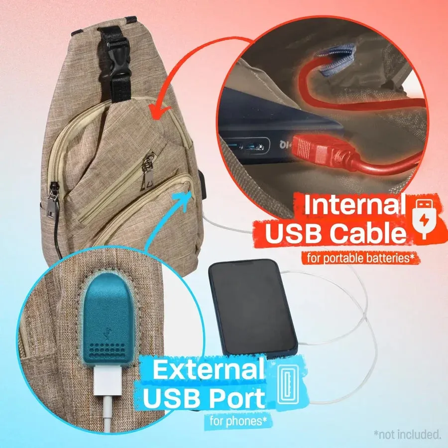 NuPouch Anti-Theft Daypack - Navy Blue