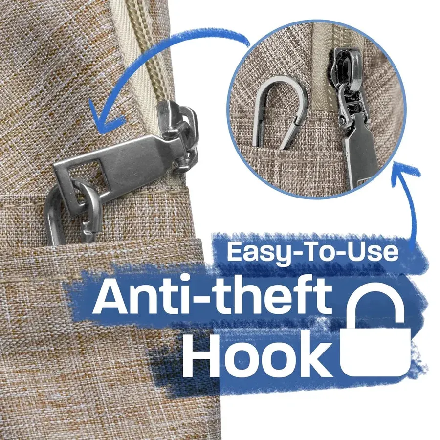 NuPouch Anti-Theft Daypack - Navy Blue
