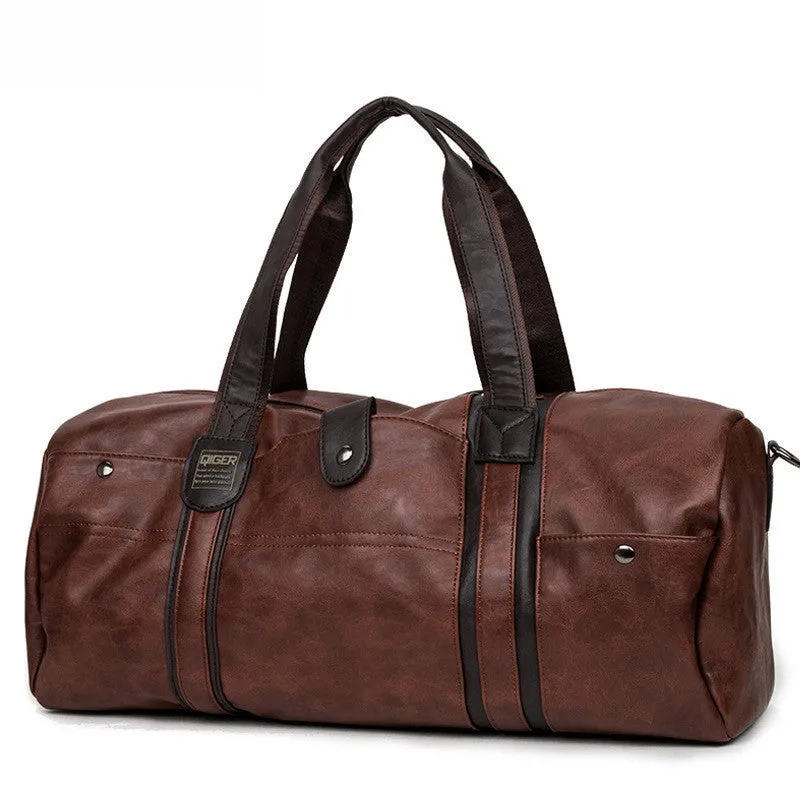 Oil Wax Leather Handbags For Men Large-Capacity Portable Shoulder Bags Men's Casual Travel Bags Package