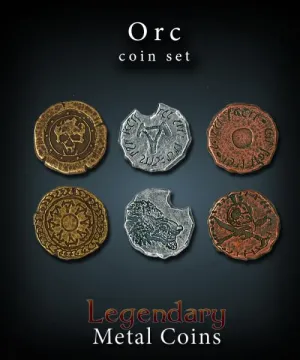 Orc Coin Set Legendary Metal Coins
