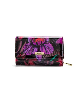 ORCHID MED LEATHER RFID WALLET- WSF1502
