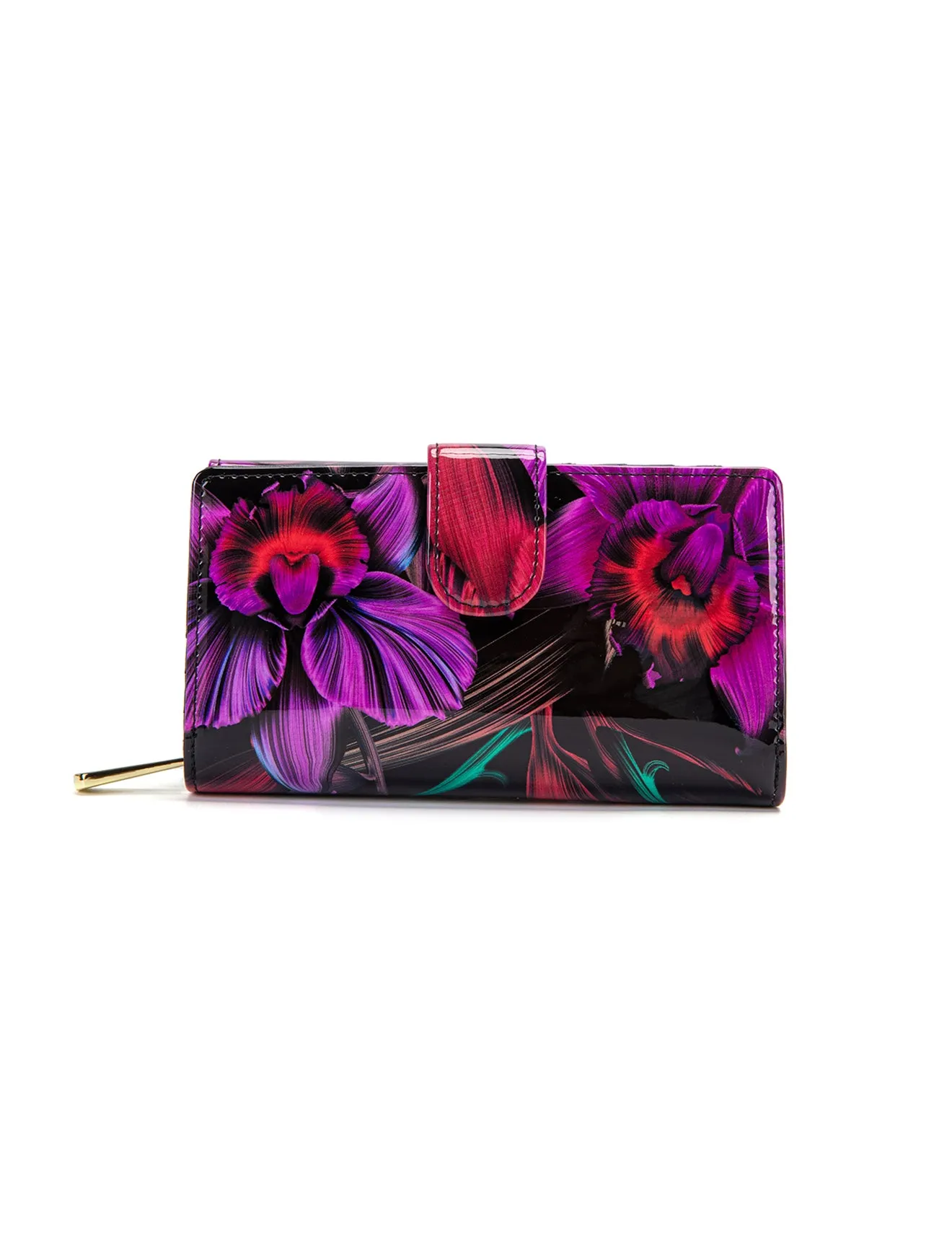 ORCHID MED LEATHER RFID WALLET- WSF1502