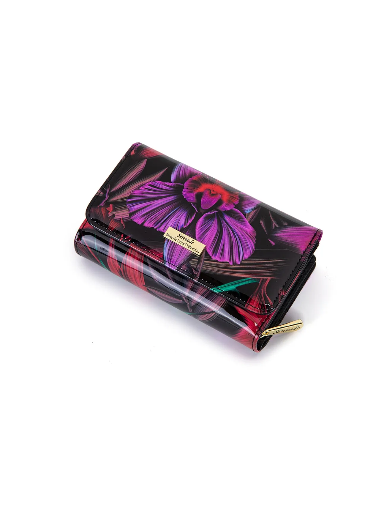 ORCHID MED LEATHER RFID WALLET- WSF1502