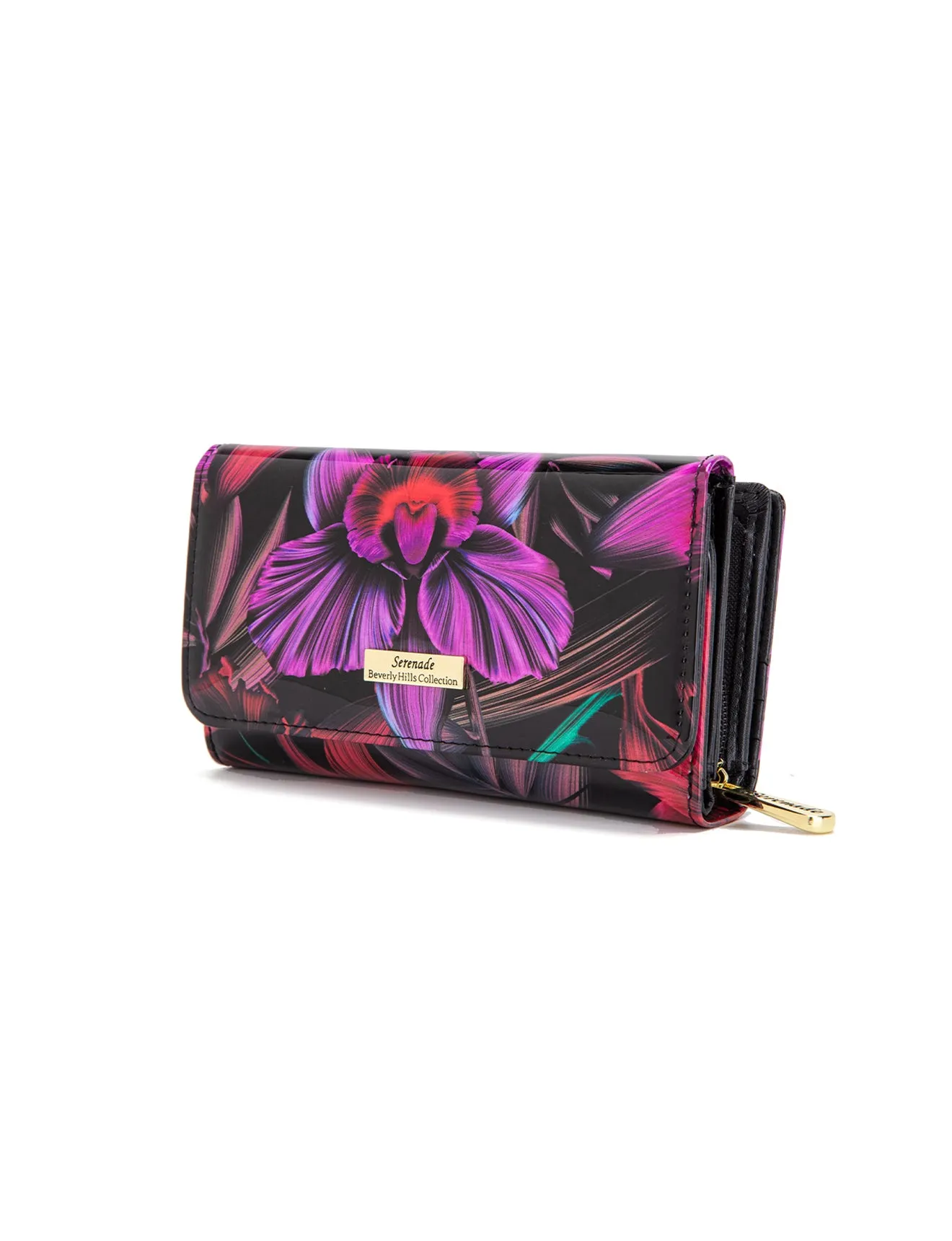 ORCHID MED LEATHER RFID WALLET- WSF1502