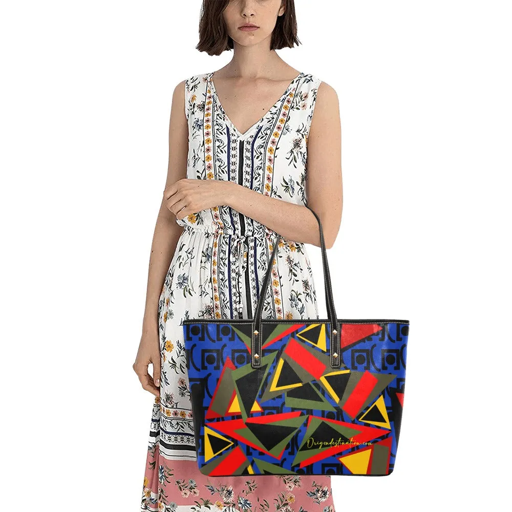 Origen Destination Signature Women's Rivet-strap Large Tote Bag