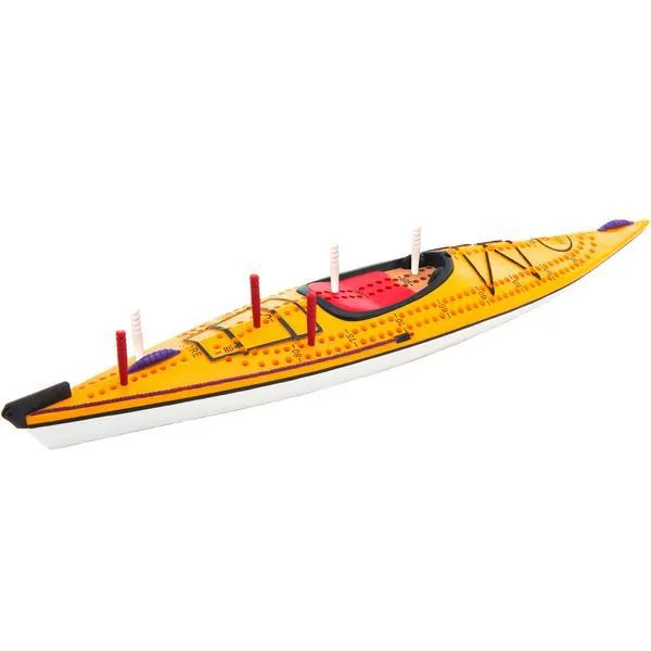 Outside Inside Kayak Cribbage Board
