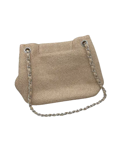 Paper & Straw Peach Shoulder Bag