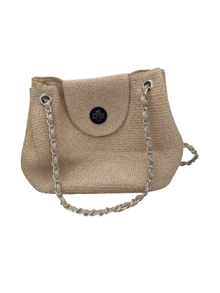 Paper & Straw Peach Shoulder Bag