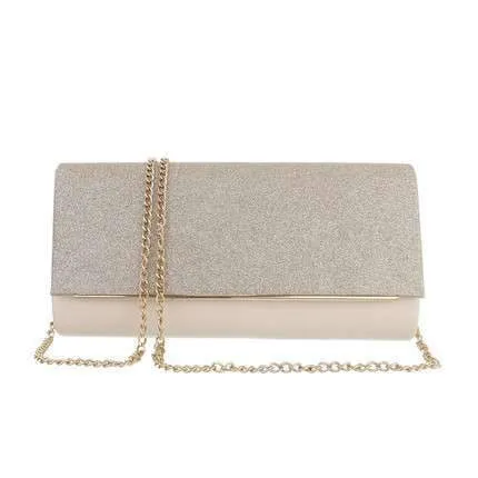 Paris Glitter Chain Strap Clutch Bag