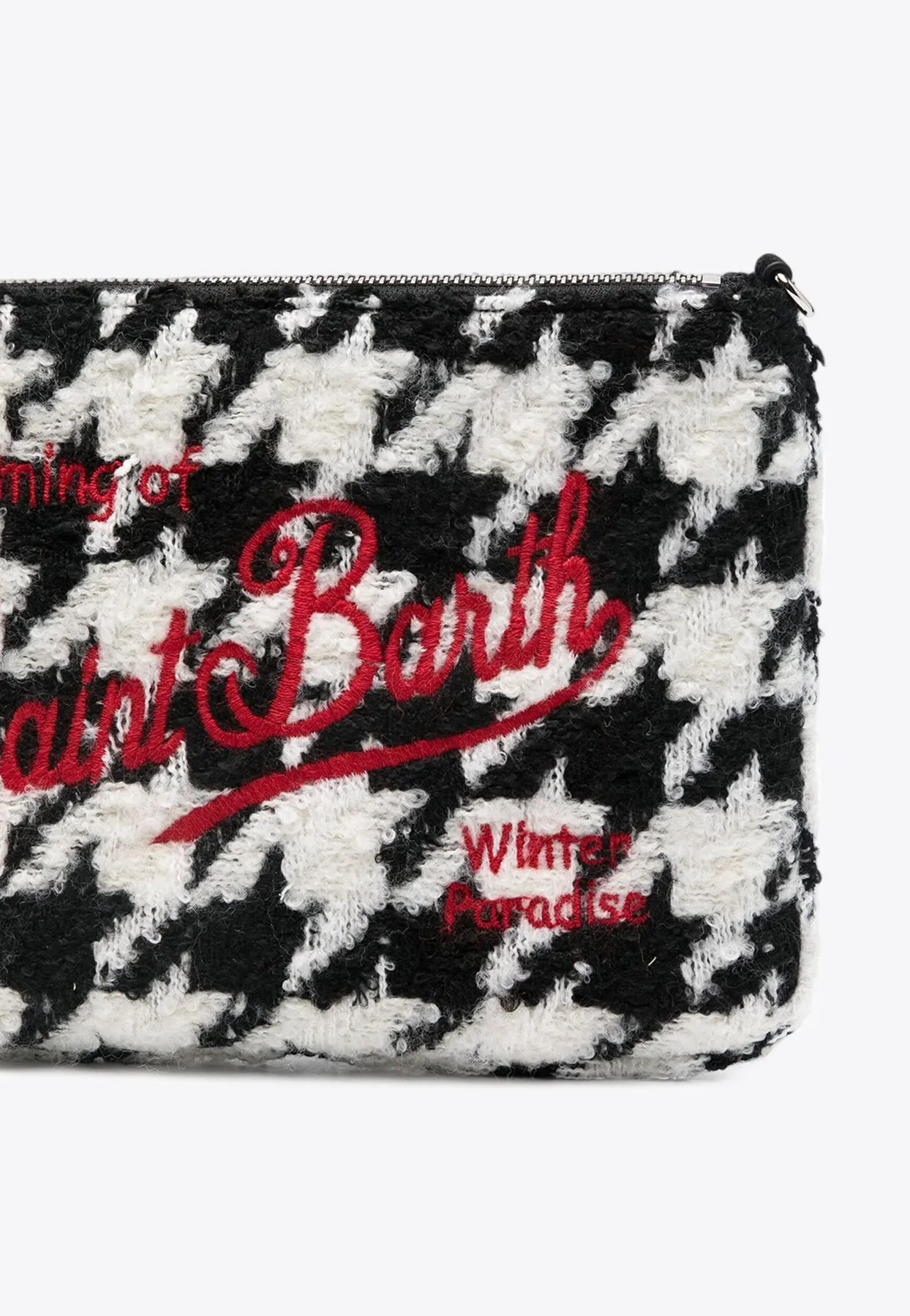 Parisienne Houndstooth Zip Pouch