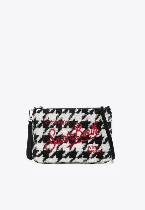 Parisienne Houndstooth Zip Pouch