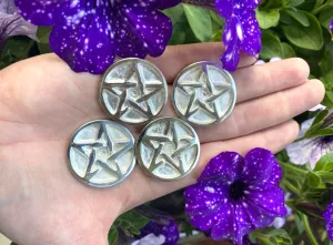 Pentagram Altar Coin Pocket Coin Silver Pewter Free Gift Wrap
