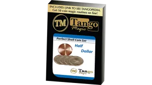 Perfect Shell Coin Set Half Dollar (Shell and 4 Coins D0201) by Tango Magic