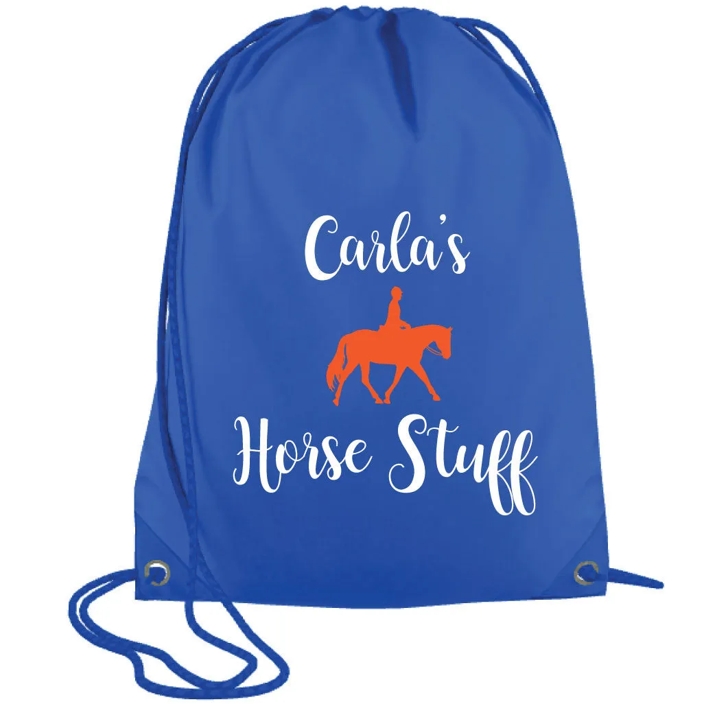 Personalised Equestrian Drawstring bag