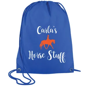 Personalised Equestrian Drawstring bag