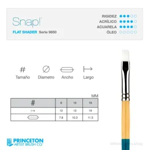 Pincel Princeton SNAP - FLAT SHADER (PLANO)