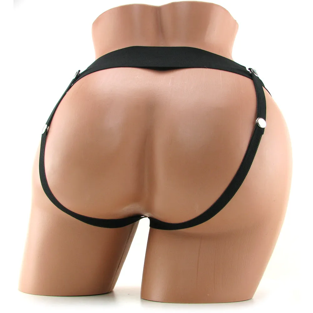 Pipedream Fetish Fantasy Series For Him or Her Vibrating 6 in. Hollow Strap-On Beige/Black