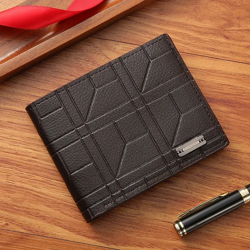 Plaid Soft Leather Men’s Wallet