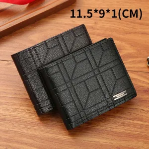 Plaid Soft Leather Men’s Wallet