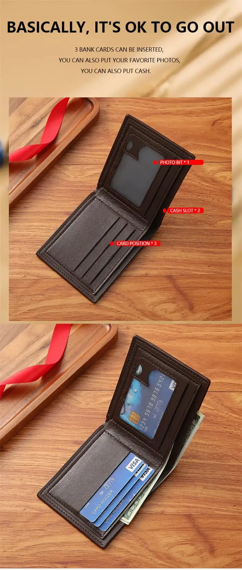 Plaid Soft Leather Men’s Wallet