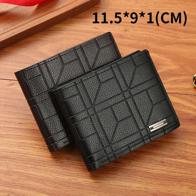 Plaid Soft Leather Men’s Wallet