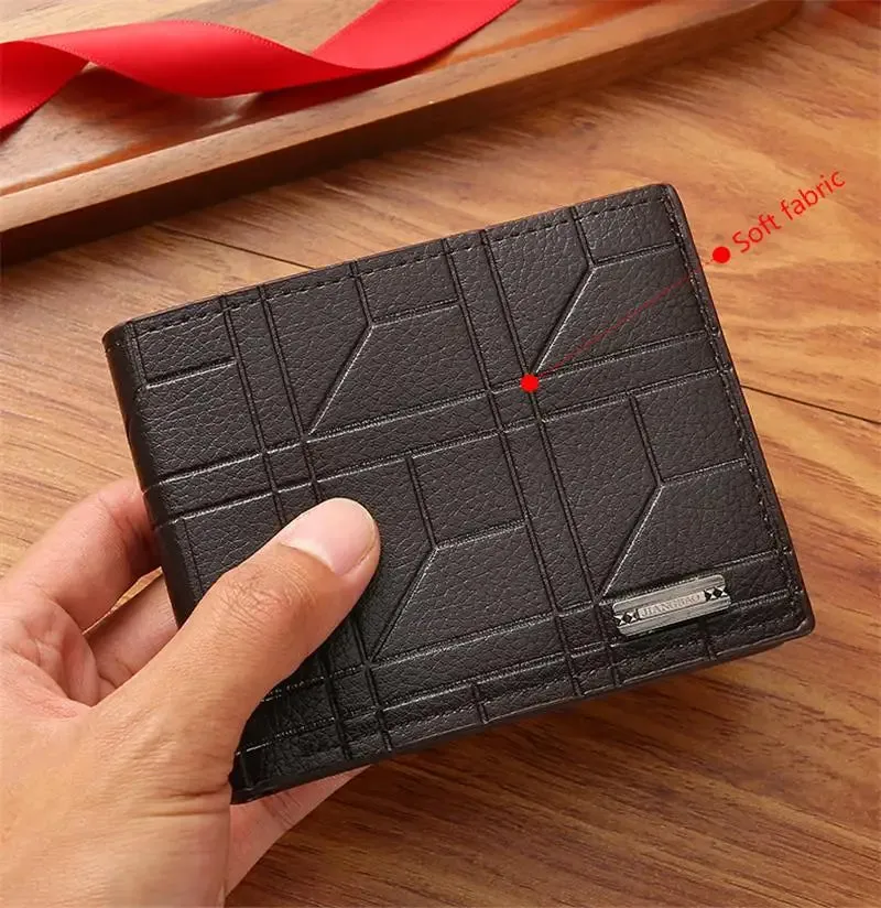 Plaid Soft Leather Men’s Wallet