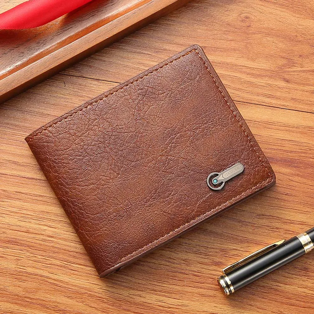 Plaid Soft Leather Men’s Wallet