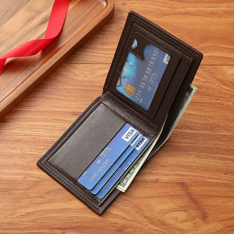 Plaid Soft Leather Men’s Wallet