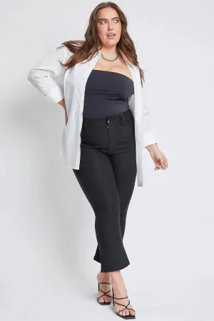Plus Hyperstretch Cropped Kick Flare Pants