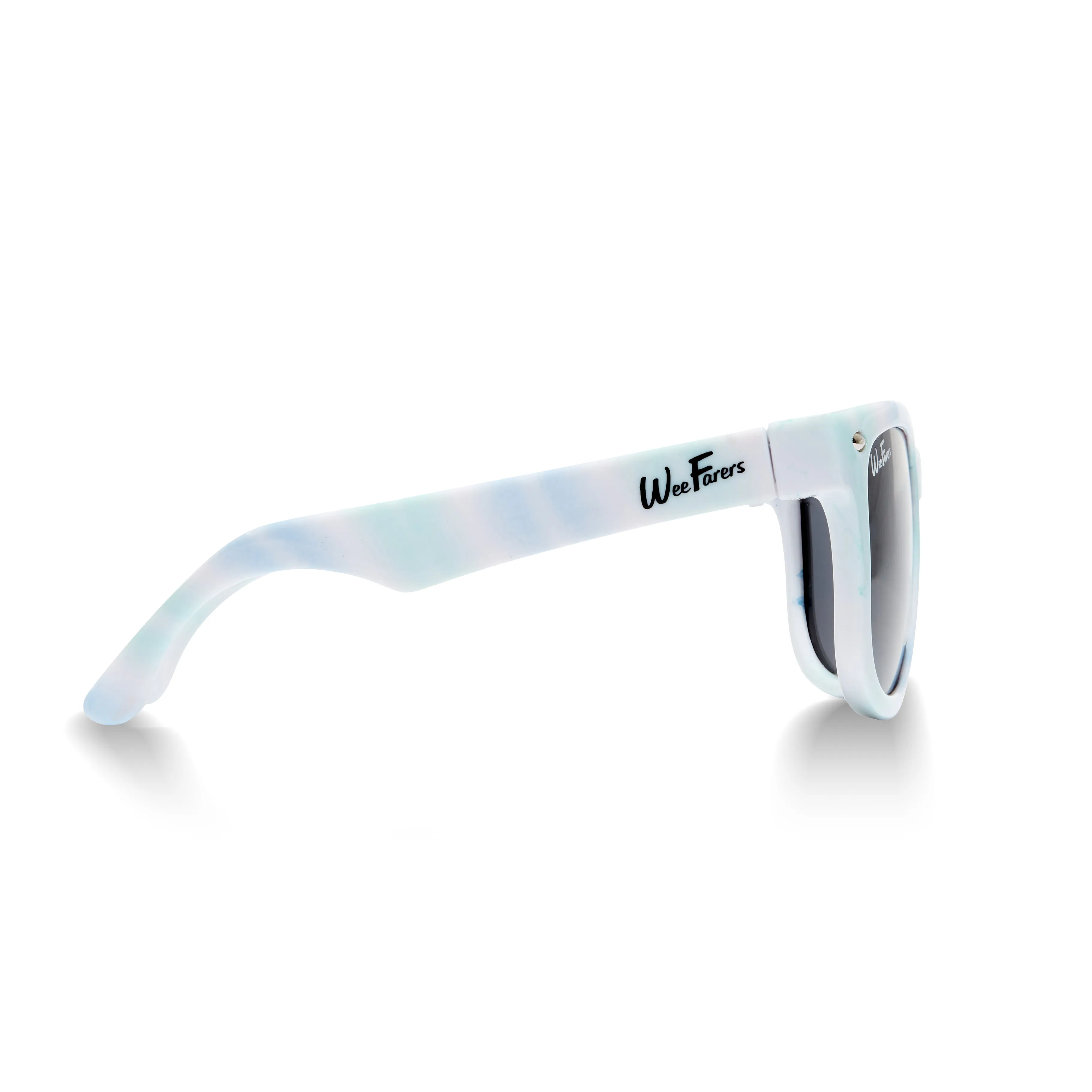 Polarized WeeFarers Sunglasses - Tie Dye Blue-Green