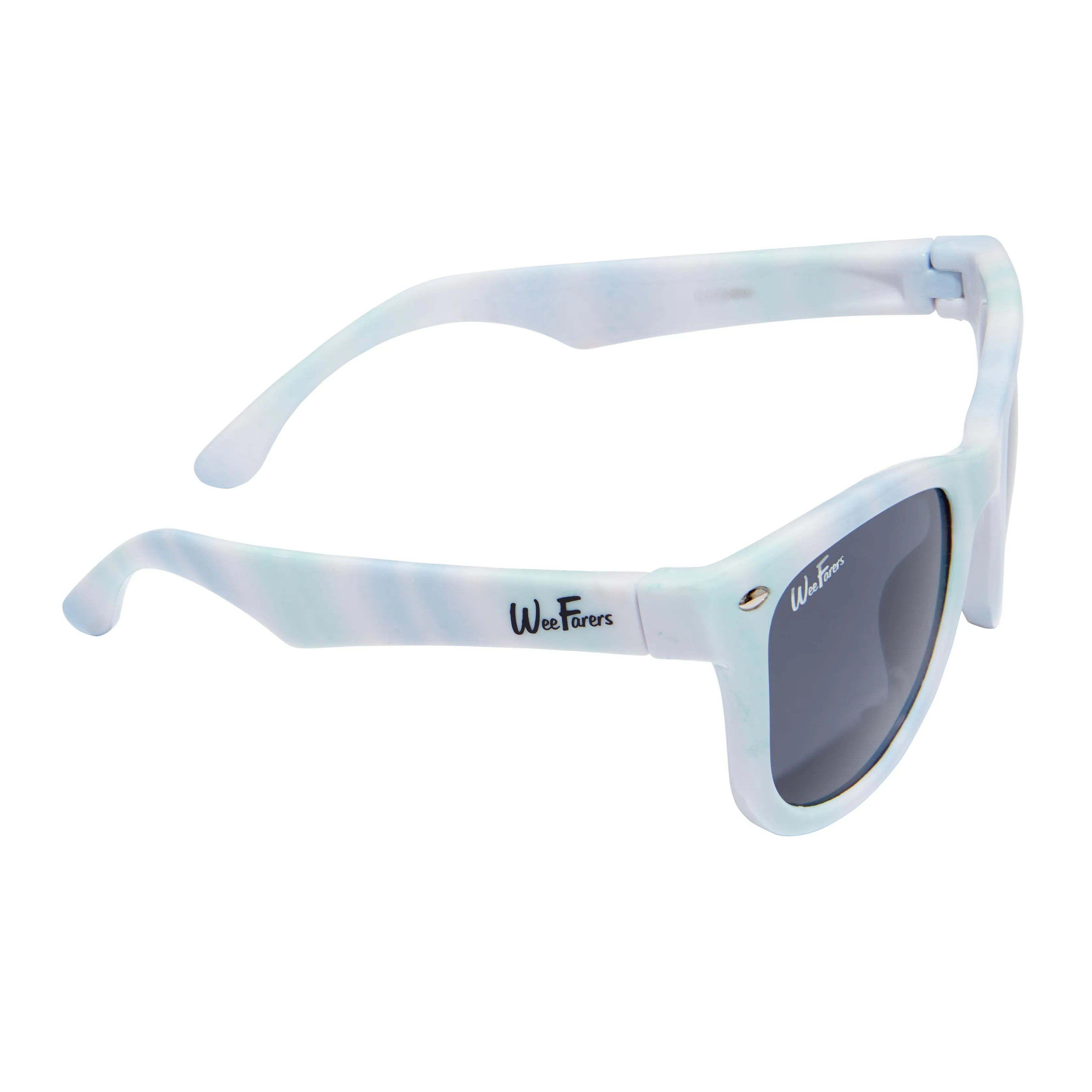 Polarized WeeFarers Sunglasses - Tie Dye Blue-Green