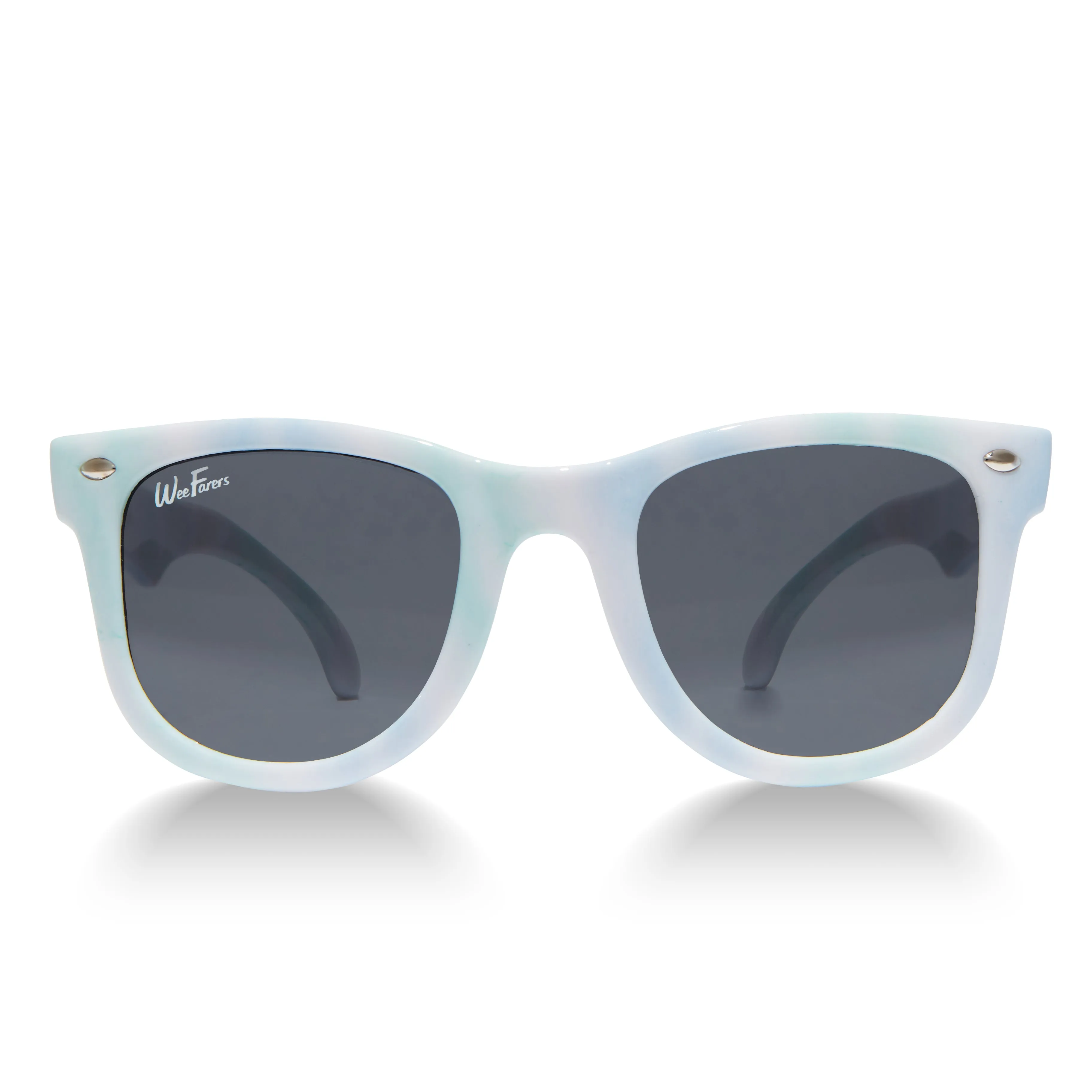 Polarized WeeFarers Sunglasses - Tie Dye Blue-Green