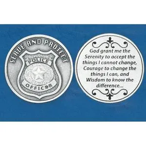 Police Officer (Serenity Prayer) Pocket Token Coin