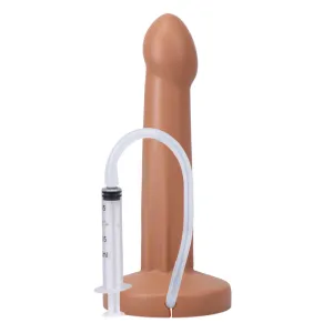 Pop 7 Inch Silicone Squirting Dildo - Caramel