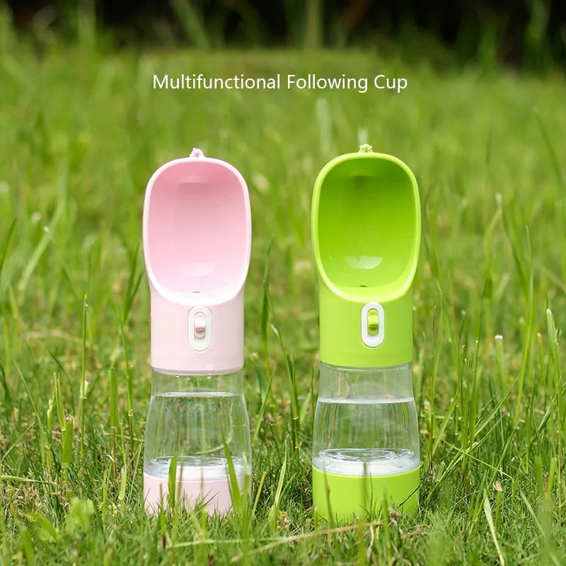 Portable Drinking Water Feeder Bowl  W/ Food Compartment