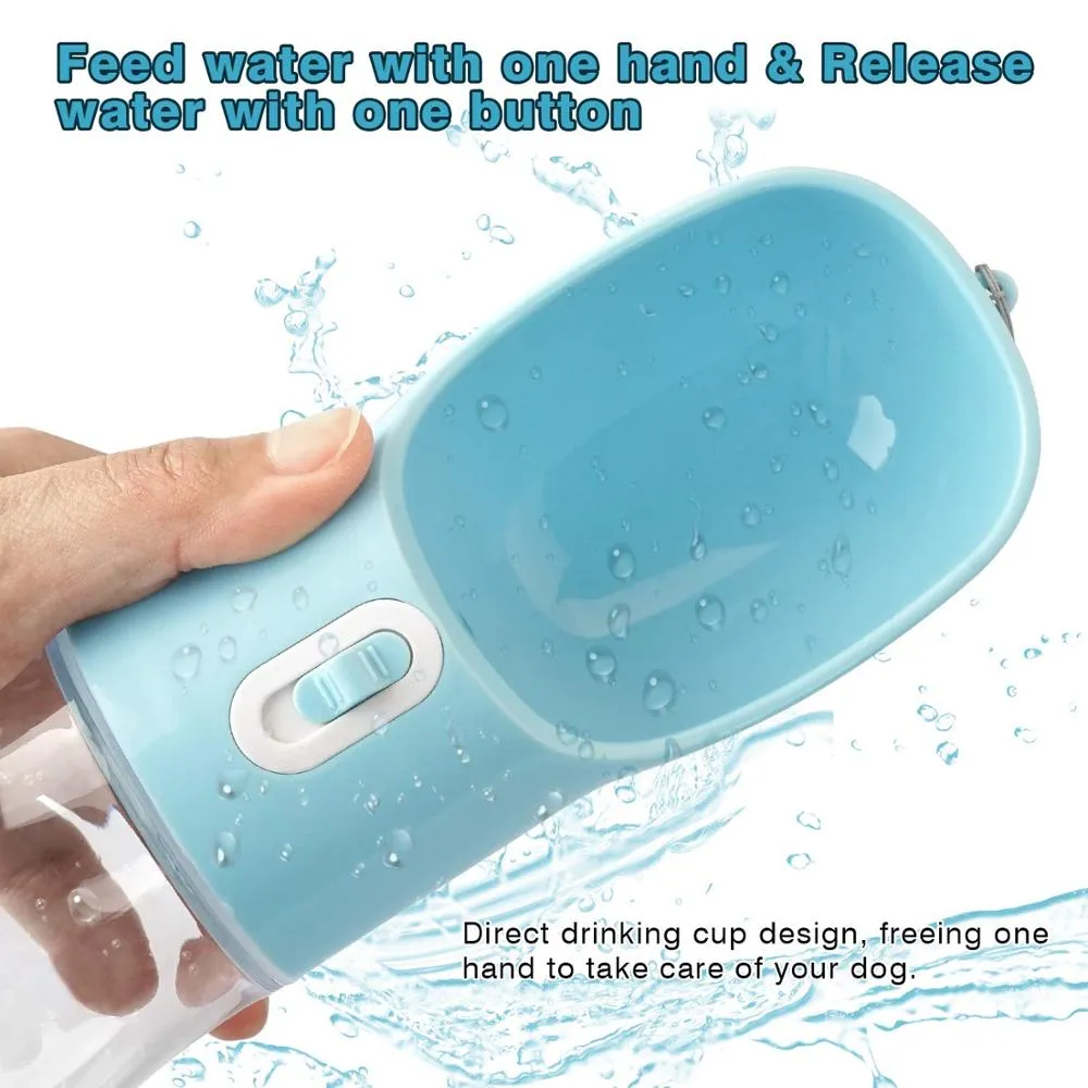 Portable Drinking Water Feeder Bowl  W/ Food Compartment