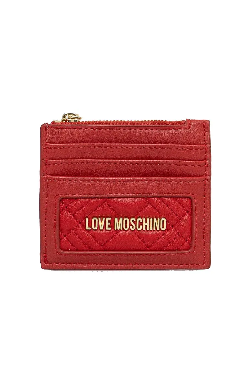 Portafoglio Quilted Pu - Rosso