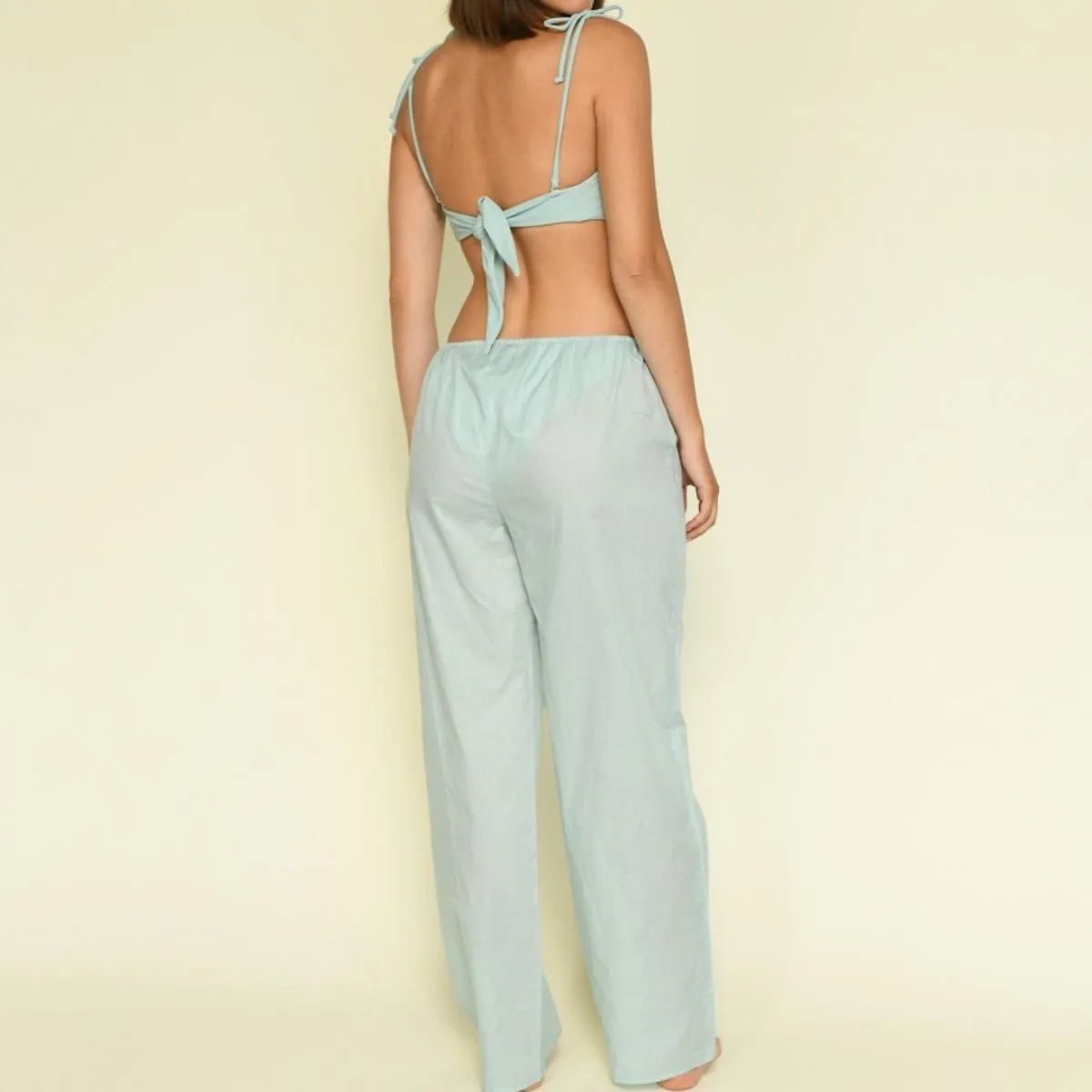 Powder Blue Drawstring Pant