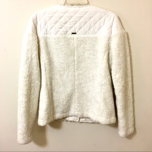 PrAna Good Lux Sherpa/Quilted Winter Jacket Ivory
