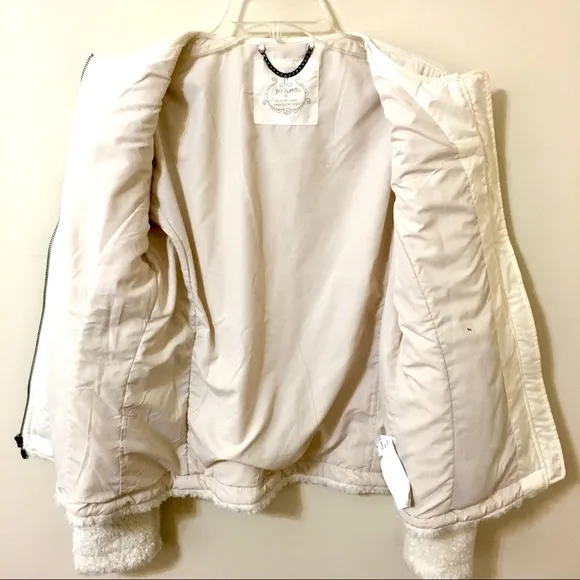 PrAna Good Lux Sherpa/Quilted Winter Jacket Ivory