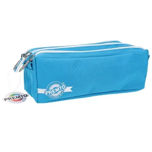 Premto - Pencil Case - 3 Pocket - Printer Blue