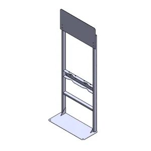 Process Station Gas Cylinder Rack with Plate (1x2)