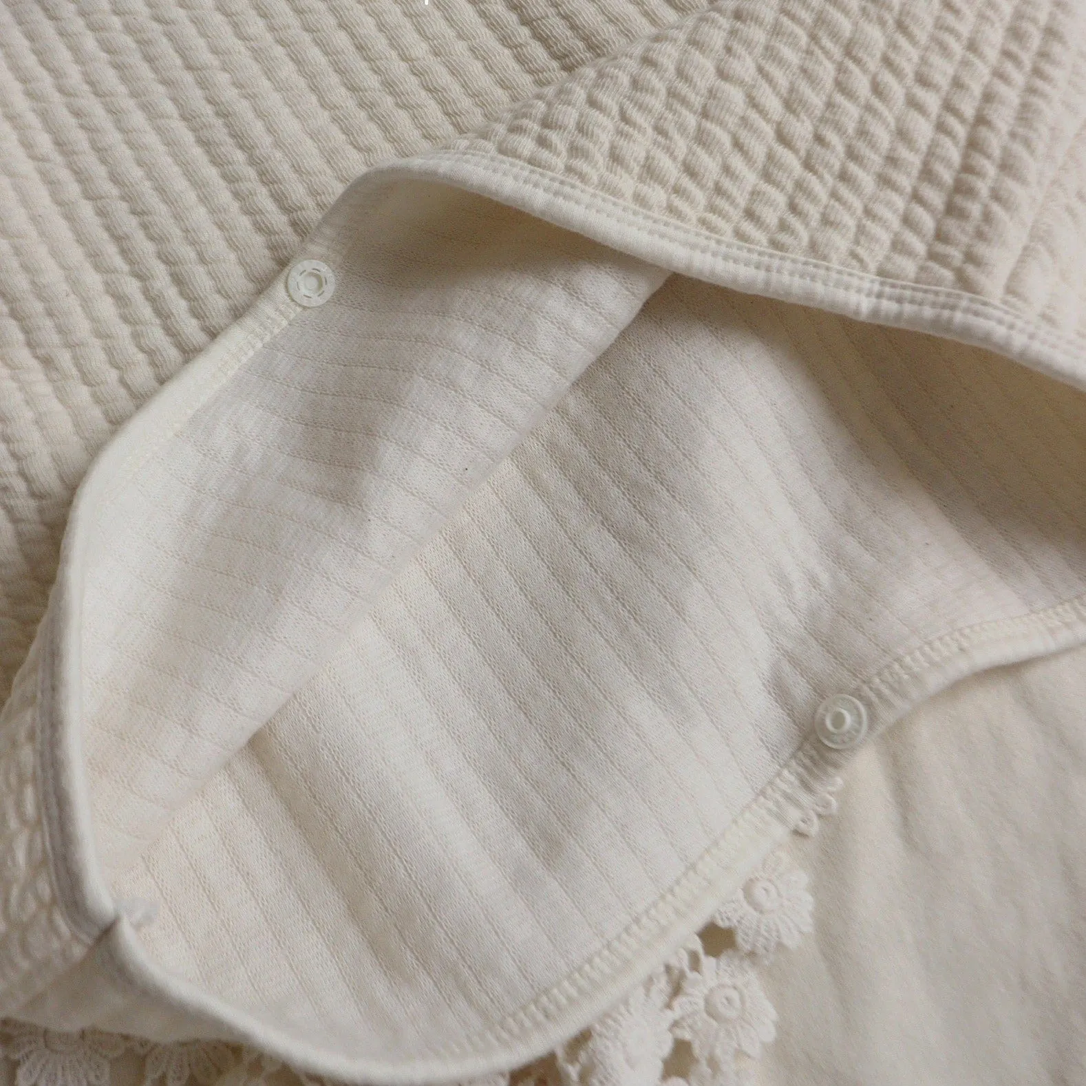 Quilted Bunny Sleep Vest, Ivory (1-2y)