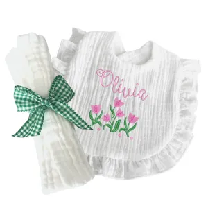 Quilted Muslin Drool Bibs