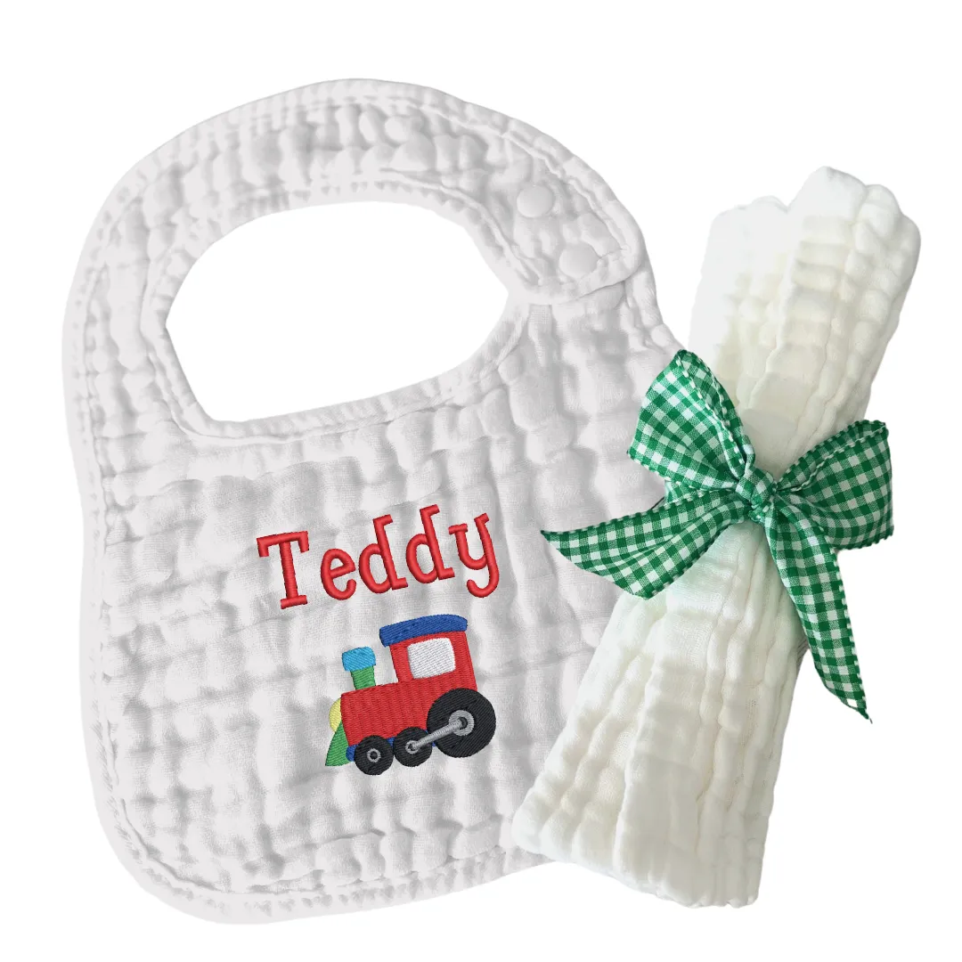 Quilted Muslin Drool Bibs
