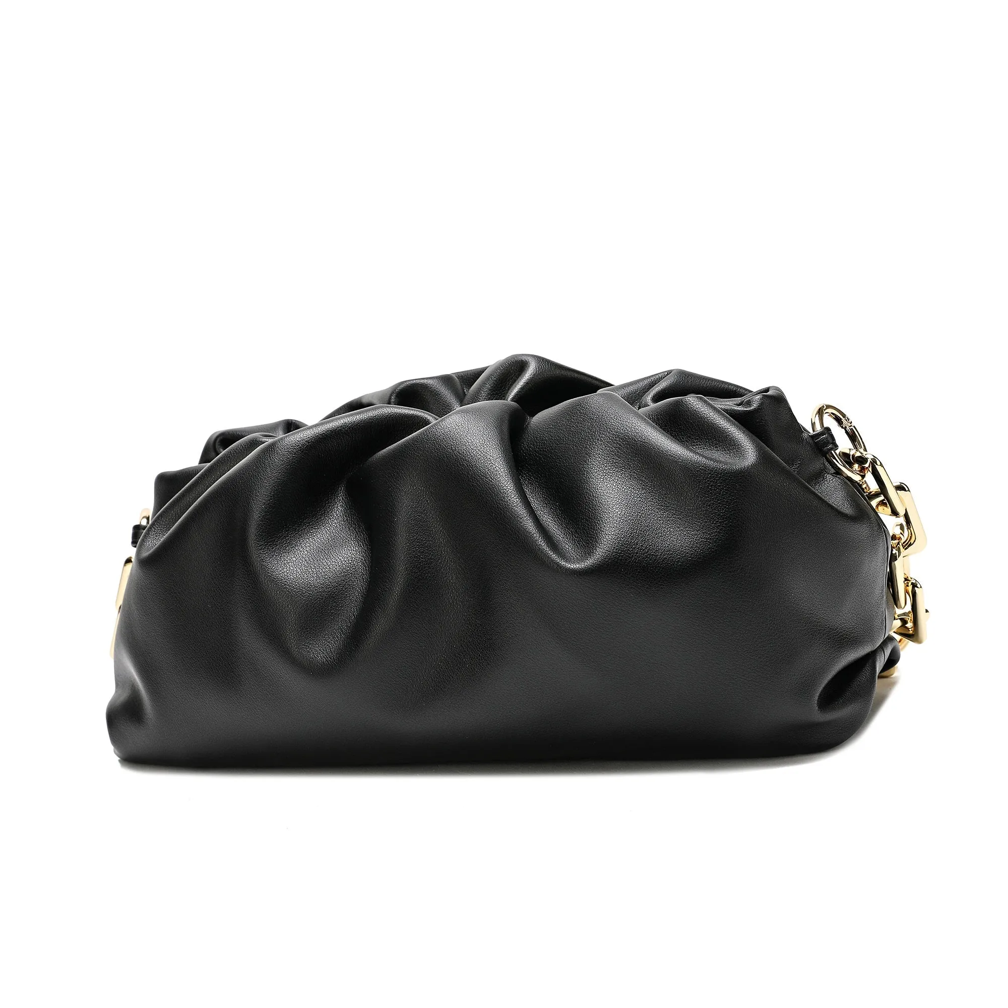 Quilted Sheepskin Leather Large Pouch/Shoulder Bag