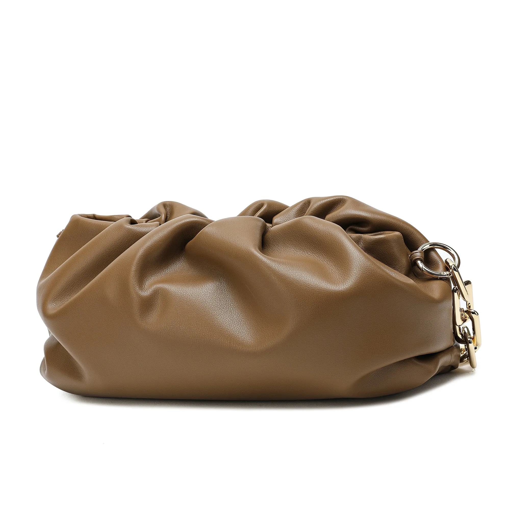 Quilted Sheepskin Leather Large Pouch/Shoulder Bag