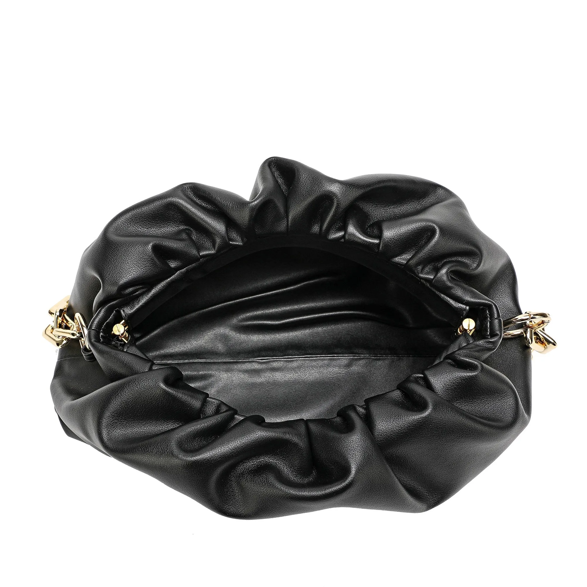 Quilted Sheepskin Leather Large Pouch/Shoulder Bag