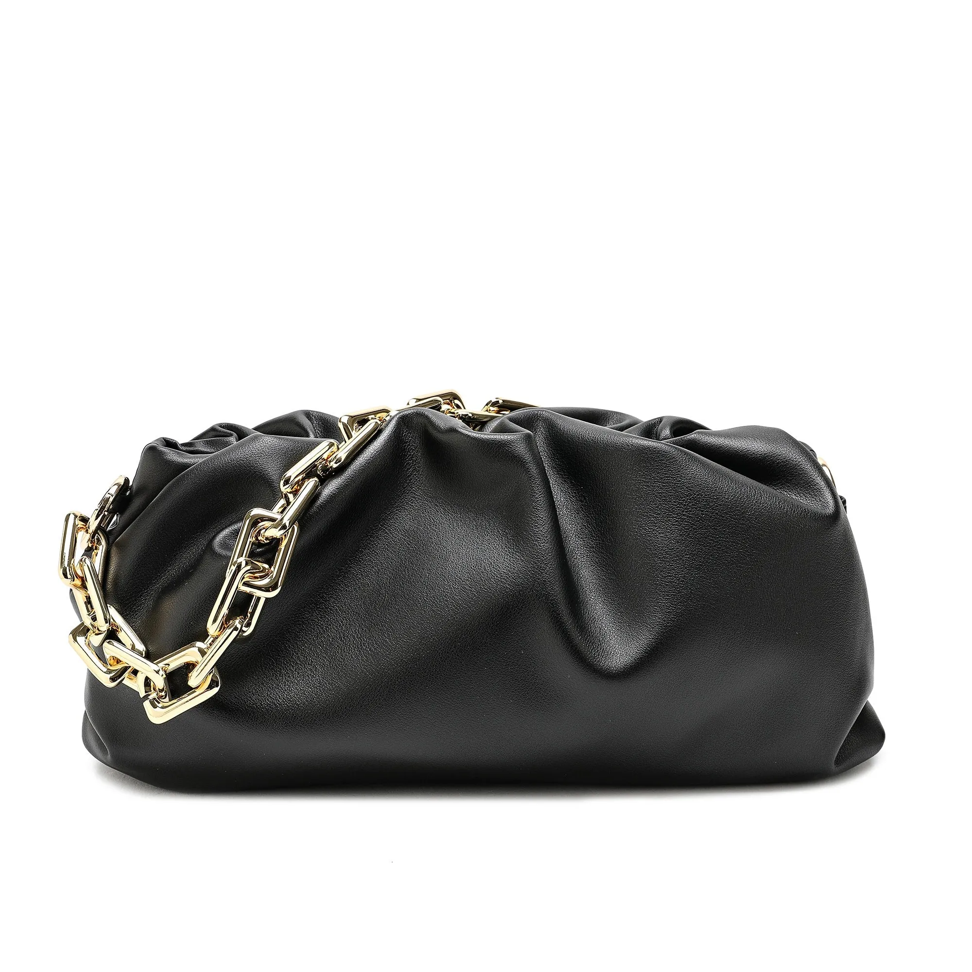 Quilted Sheepskin Leather Large Pouch/Shoulder Bag
